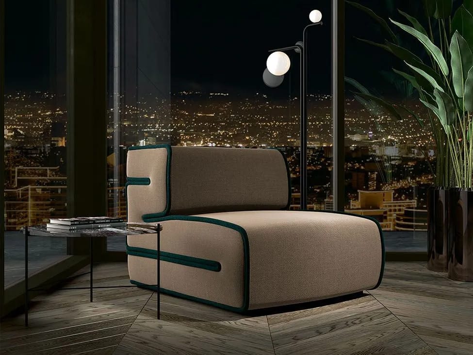 Тканевое кресло без подлокотников RIVATELIER ROAD ARCH-00060270 - Вид №2