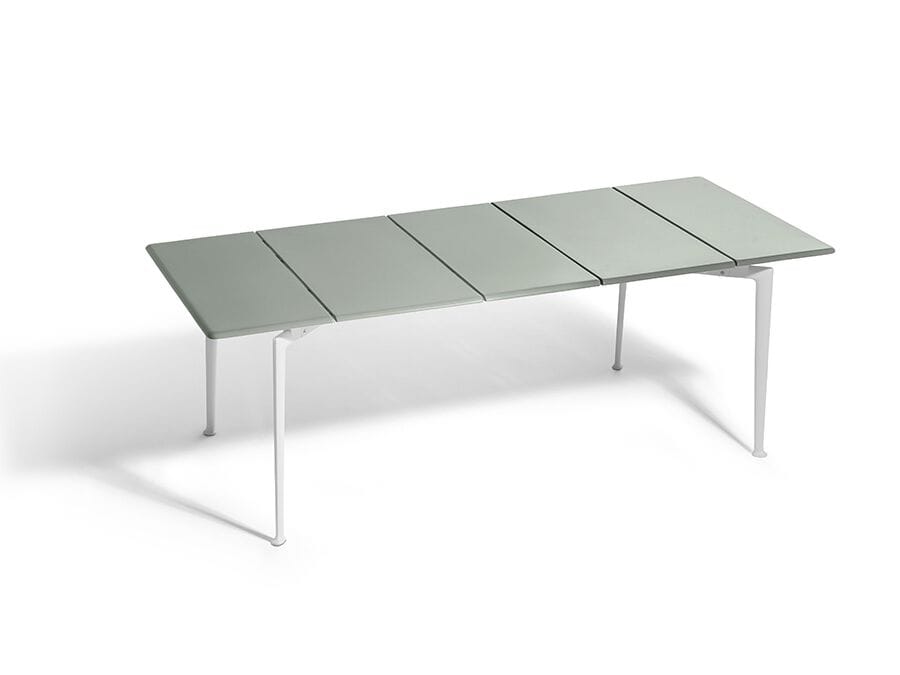 Алюминиевый и деревянный прямоугольный садовый стол Poltrona Frau SOLARIA ARCH-00031017