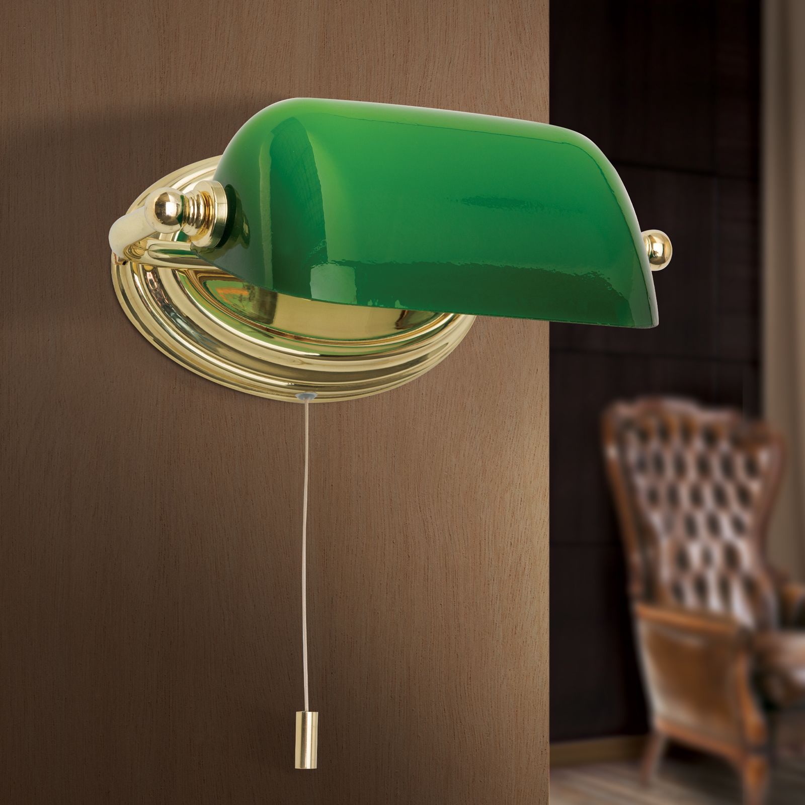 Регулируемая лампа для чтения из латуни и стекла Orion Harvard ARCH-00125513 - Вид №3