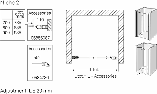 59801197 Душевая дверь складывающаяся IFO Space, SPNKB 800 правая - Вид №11