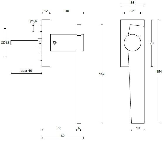 Formani Оконная ручка dk из нержавеющей стали Tense Bb101-dk - Вид №4