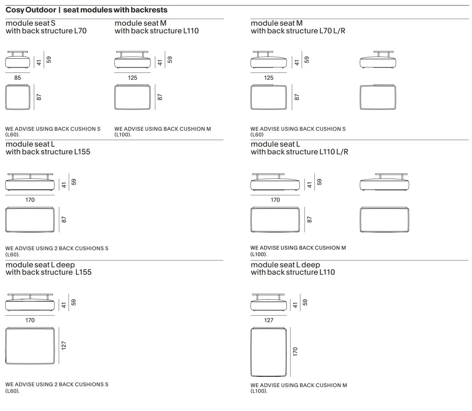Тканевый модульный садовый диван MDF Italia Cosy ARCH-00058103 - Вид №5