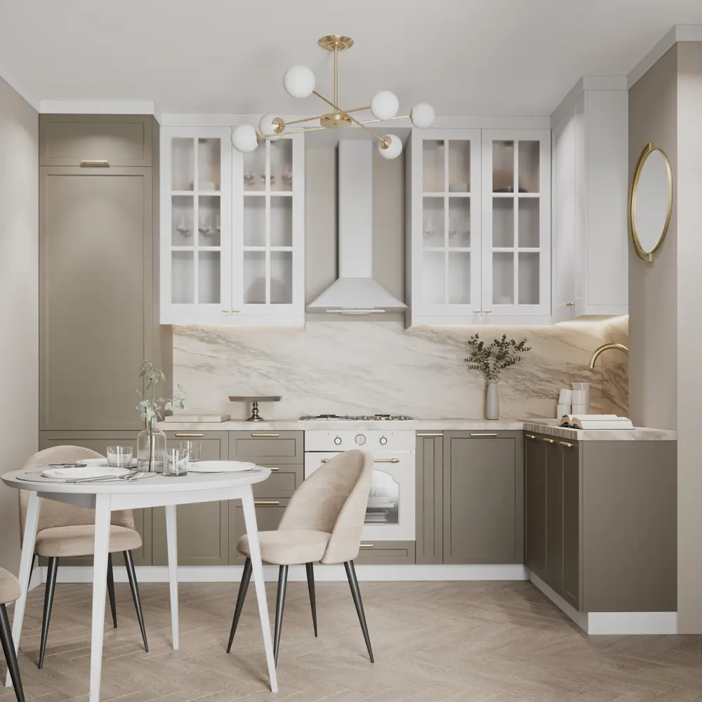 Фасад кухонный DELINIA ID Ньюпорт белый матовый с филенкой 82010398 STLM-0017288 - Вид №9