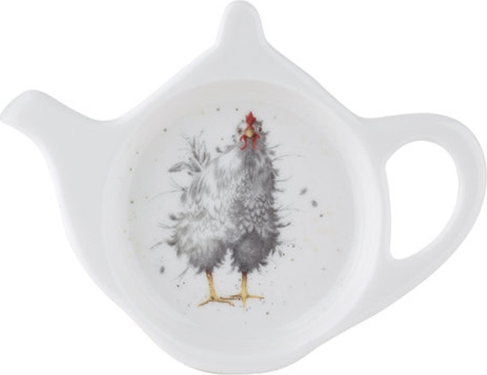 10582932 Royal Worcester Подставка для чайного пакетика Royal Worcester "Забавная фауна, Любопытная курица" 13см Фарфор костяной 
