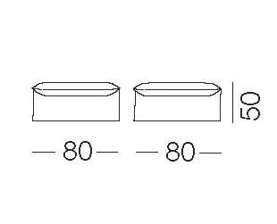 Квадратный пуф из ткани Milano Bedding Clarke ARCH-00082014 - Вид №1