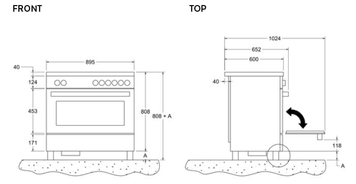 Отдельно стоящая кухня с индукционной плитой и встроенной вытяжкой Bertazzoni Professional ARCH-00119010 - Вид №5