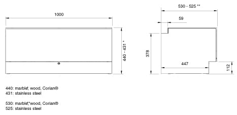 Низкий шкаф для ванной комнаты с ящиками CEADESIGN ABACO ARCH-00055527 - Вид №2