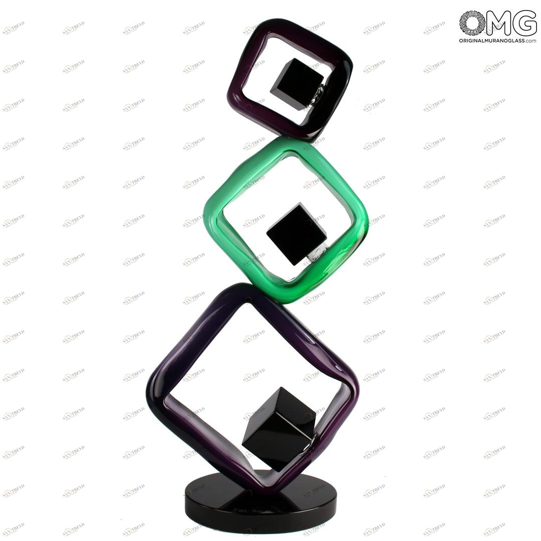 4403 ORIGINALMURANOGLASS Скульптура Энигма - муранское стекло OMG 40 см 