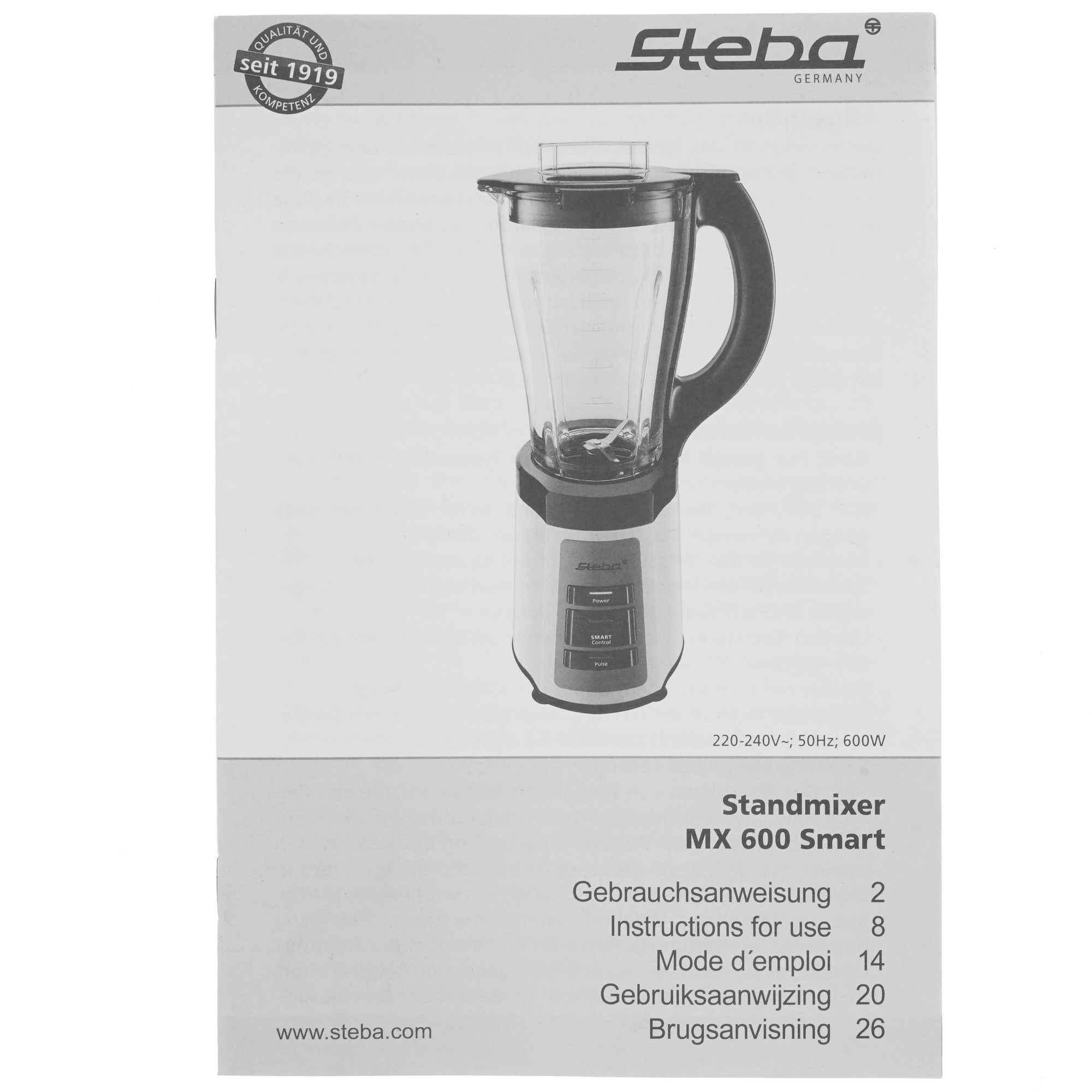 5315598 Блендер стационарный Steba MX 600 белый STDN-0121413 - Вид №6