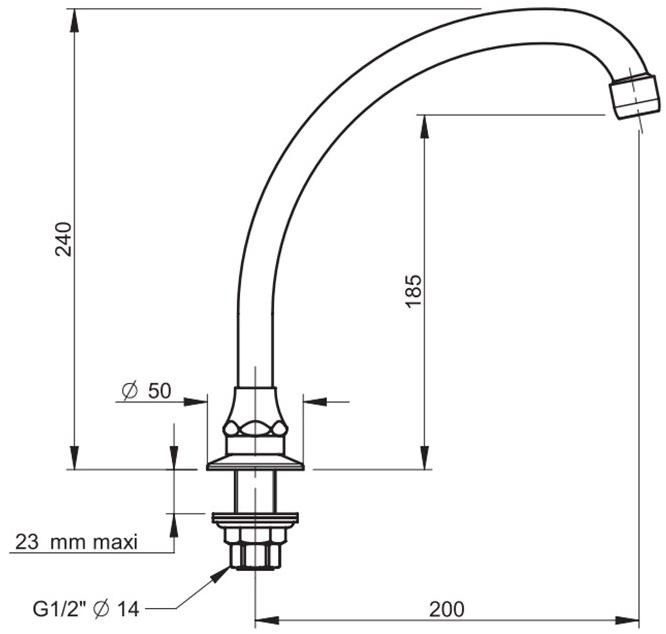 Настольный излив Presto 70091 70091.0 - Вид №1