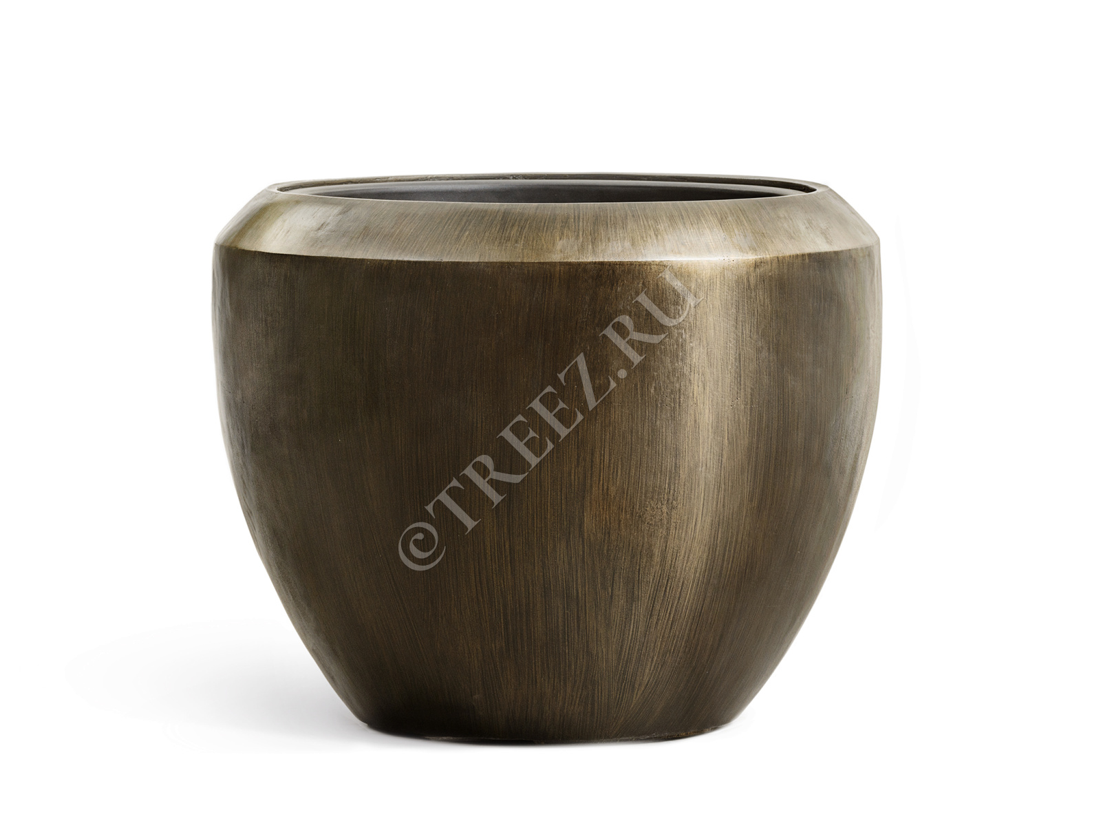 41.3321-07-046-GRP-40 Кашпо  Effectory - серия Metal - Чаша Design - Чернёная бронза Цветочная коллекция  - Вид №2