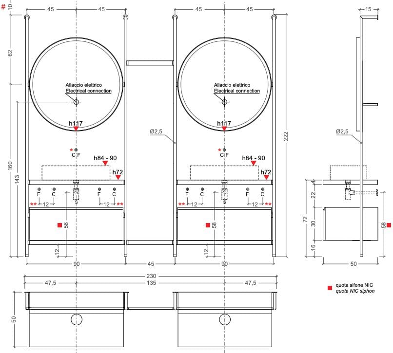 Умывальник с зеркалом Nic Over ARCH-00127709 - Вид №2