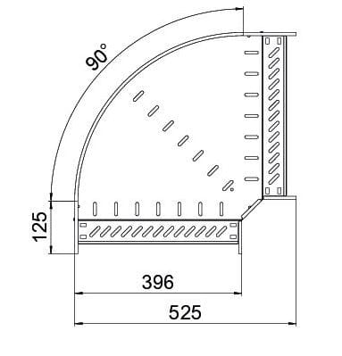 Изогнутый стальной канал OBO Bettermann BlackLine ARCH-00033482 - Вид №7