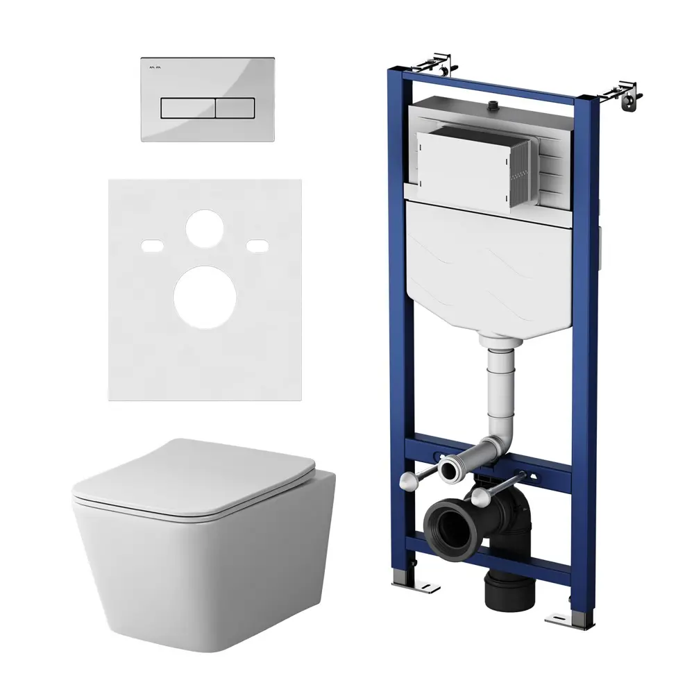 AM.PM Spike - комплект инсталляции с подвесным унитазом безободковым 89369231 STLM-1574009