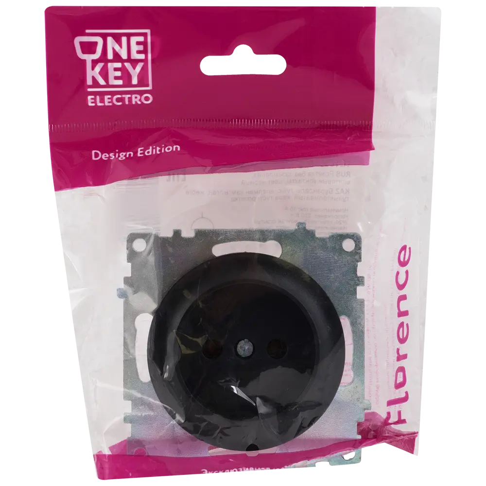 Розетка OnekeyElectro Florence черная без заземления для классических интерьеров 82127006 STLM-0019891 - Вид №4