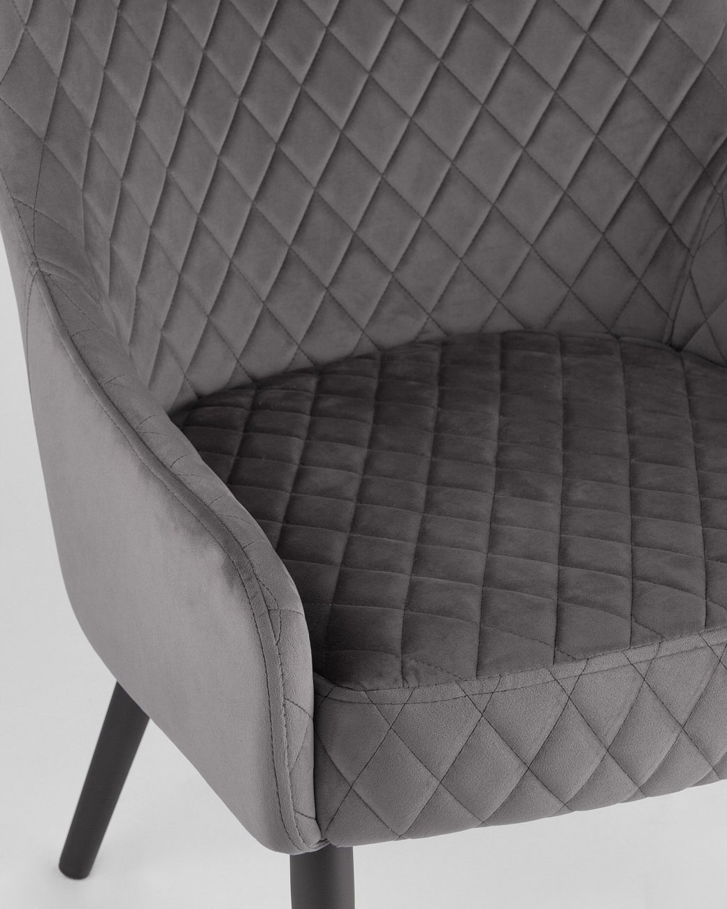 Кресло мягкое с ушами серое вельветовое "Ститч" STOOL GROUP ДИЗАЙНЕРСКИЕ 00-3881936 Серый  - Вид №7