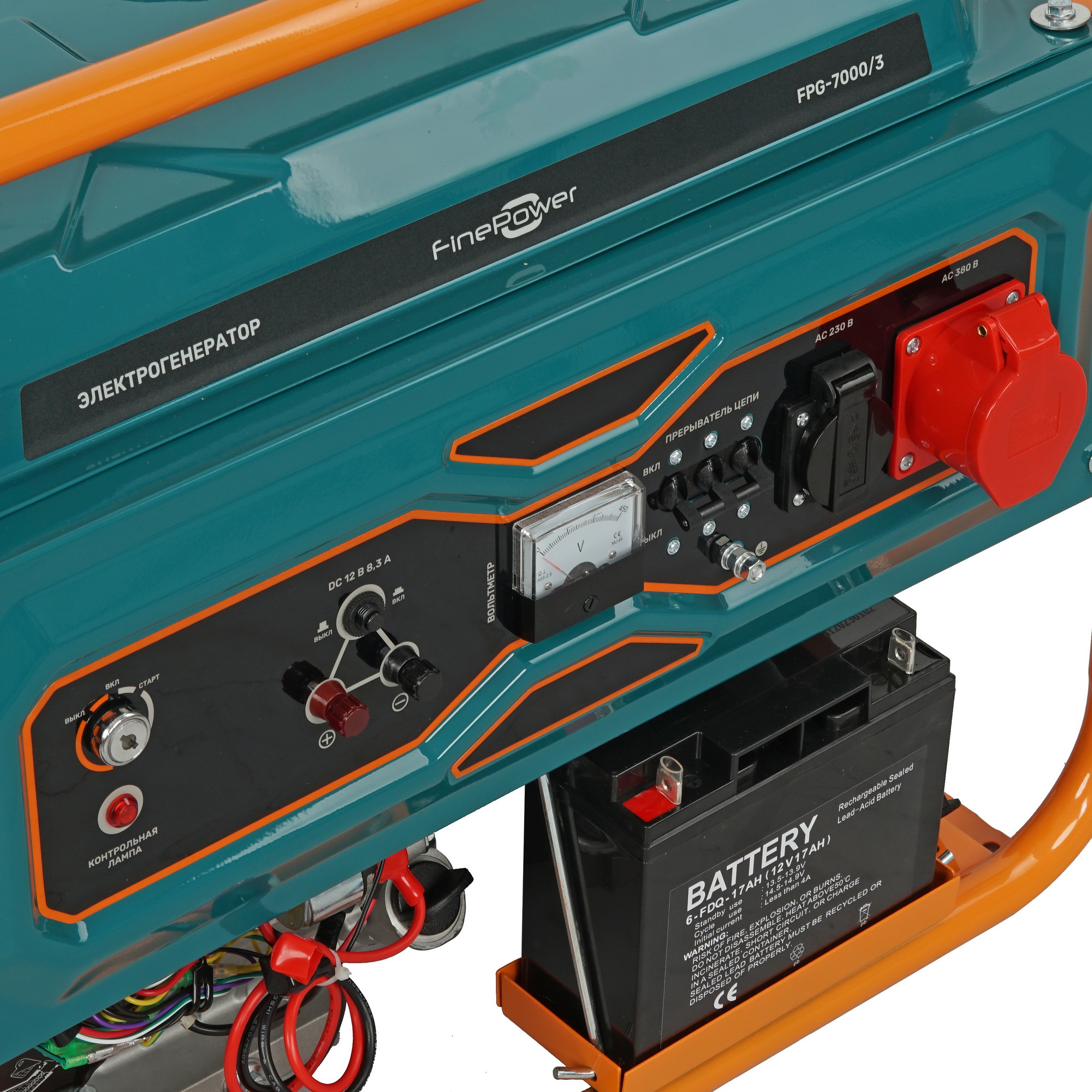 Электрогенератор   бензиновый FinePower FPG-7000/3 5403681 STDN-0063825 - Вид №6