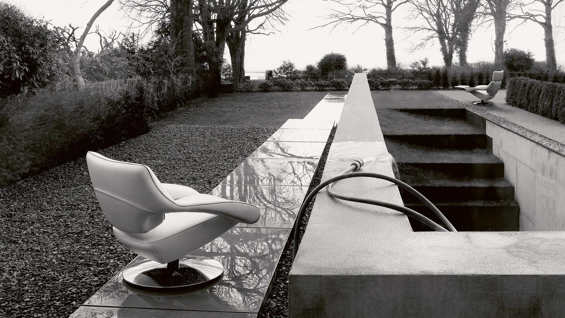 Кожаное кресло с подставкой для ног и подголовником de Sede DS-255 ARCH-00035527 - Вид №4