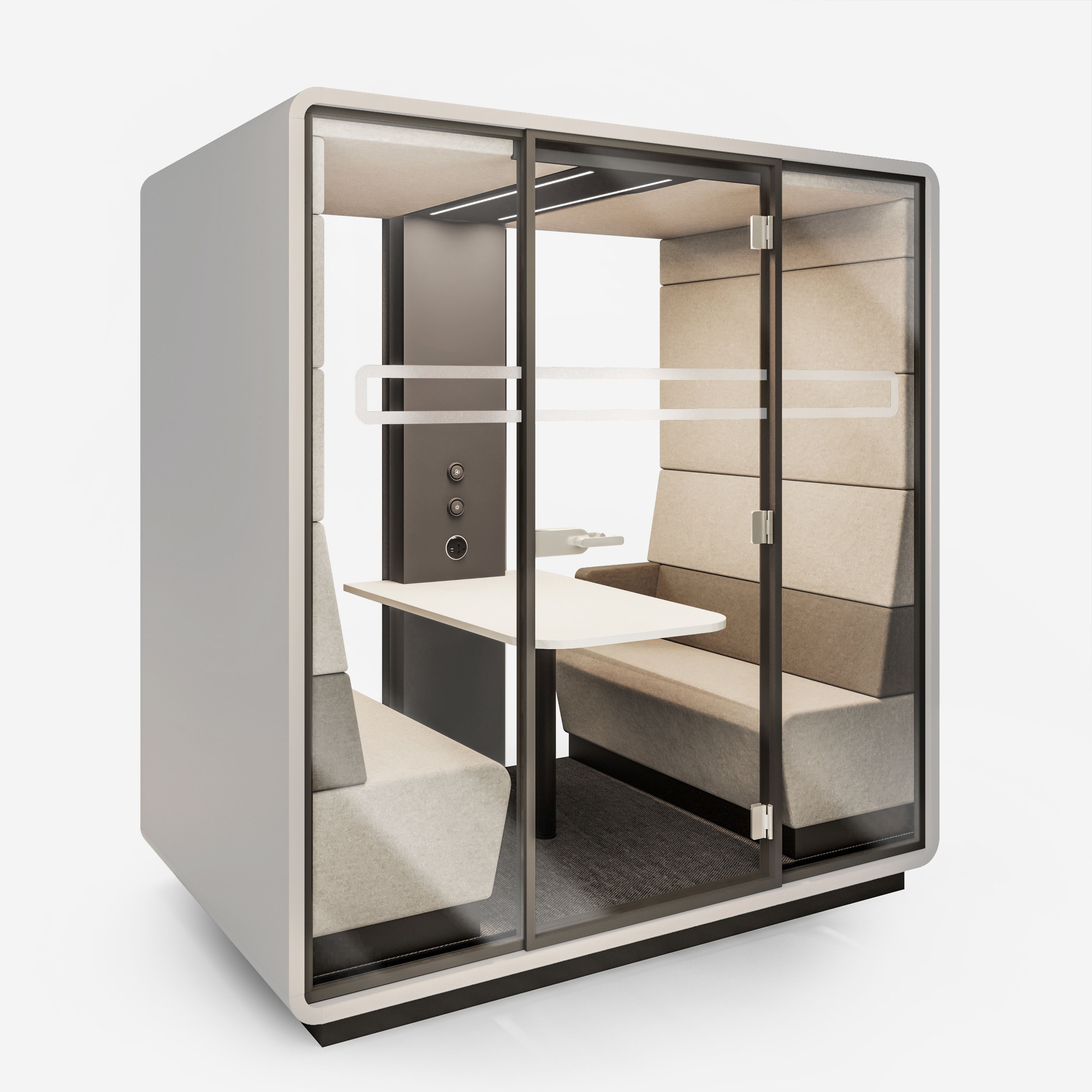 Многосторонняя акустическая офисная кабина со встроенным освещением Mikomax Smart Office Hushoffice ARCH-00086277 - Вид №24