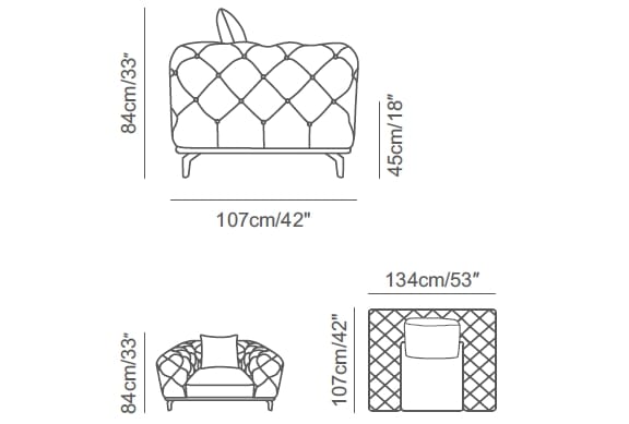 Кожаное кресло с подлокотниками CAMPO DE' FIORI эпоха ARCH-00034708 - Вид №4