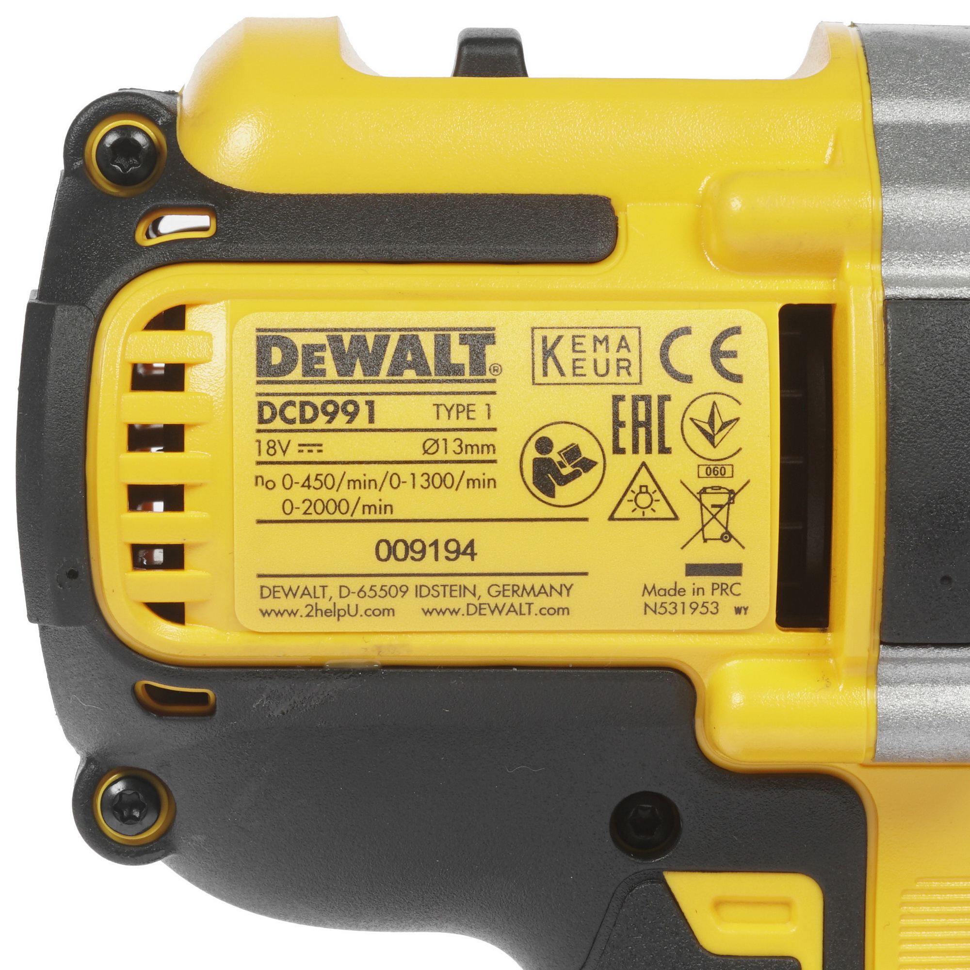 Дрель-шуруповерт DeWalt DCD991P2 XR FLEXVOLТ 18/54V 1081532 STDN-0028803 - Вид №2