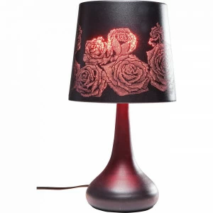 Лампа настольная Rose Мультиколор с рисунком "Розы" 36328 KARE РОЗА, ФЛОРИСТИКА 325370 Красный
