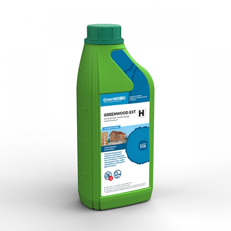 GWE-HK/01 GreenLAB GREENWOOD EXT H Концентрат 1:10, 1 л, АНТИСЕПТИК, ИНСЕКТИЦИД невымываемый 