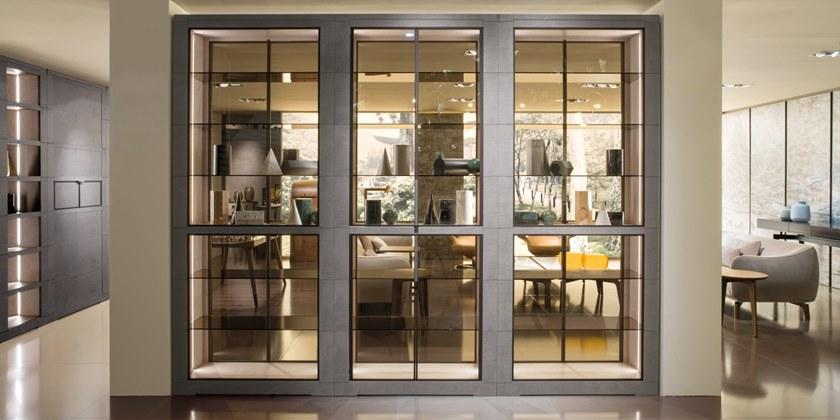 Giorgetti Отдельностоящий модульный книжный шкаф из дерева Oli sun-id-1479889 - Вид №9