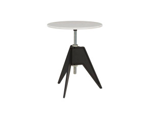 Круглый мраморный журнальный столик с регулируемой высотой