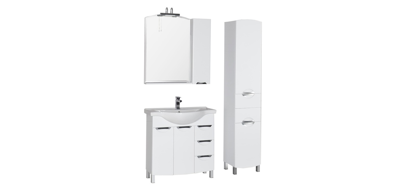 Комплект мебели Aquanet Асти 85 белый 00177796 - Вид №1