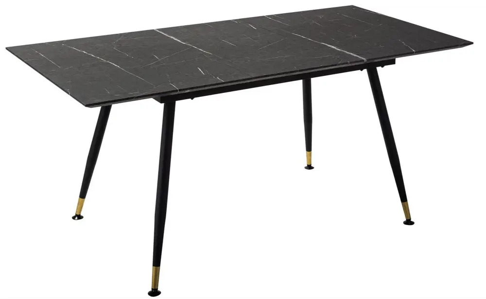 91542795 Стол прямоугольный R-Home Месси 120-160x75x80 см МДФ цвет черный STLM-0863150