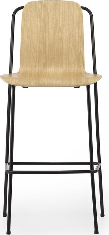 601950 Барный стул 75 см Черная сталь / дуб Normann Copenhagen Studio - Вид №1