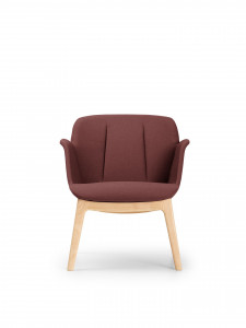 HV 7094 Armchair with 4 legs wooden base True Design Hive