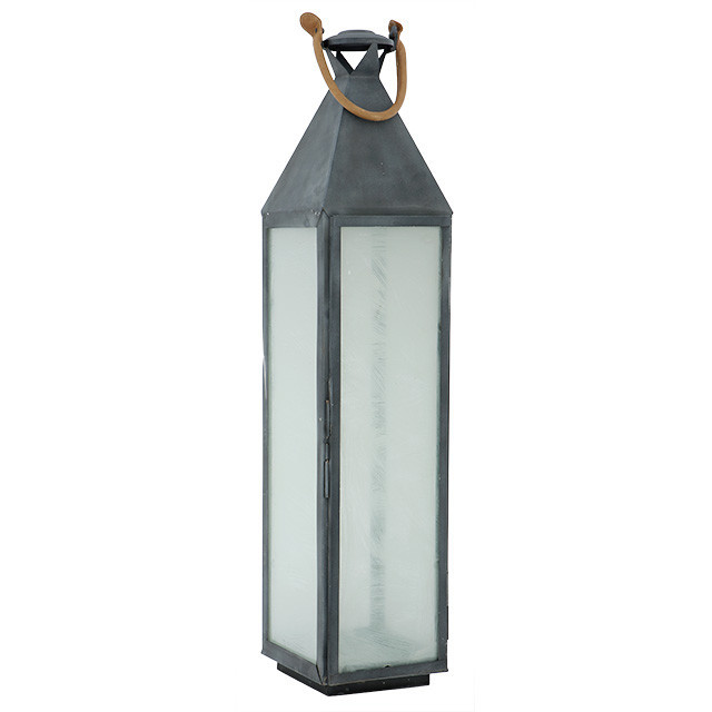 Подсвечник-фонарь с кожаной ручкой черный Vanini L от Eichholtz EICHHOLTZ EICHHOLTZ 060253 Прозрачный;черный  - Вид №1