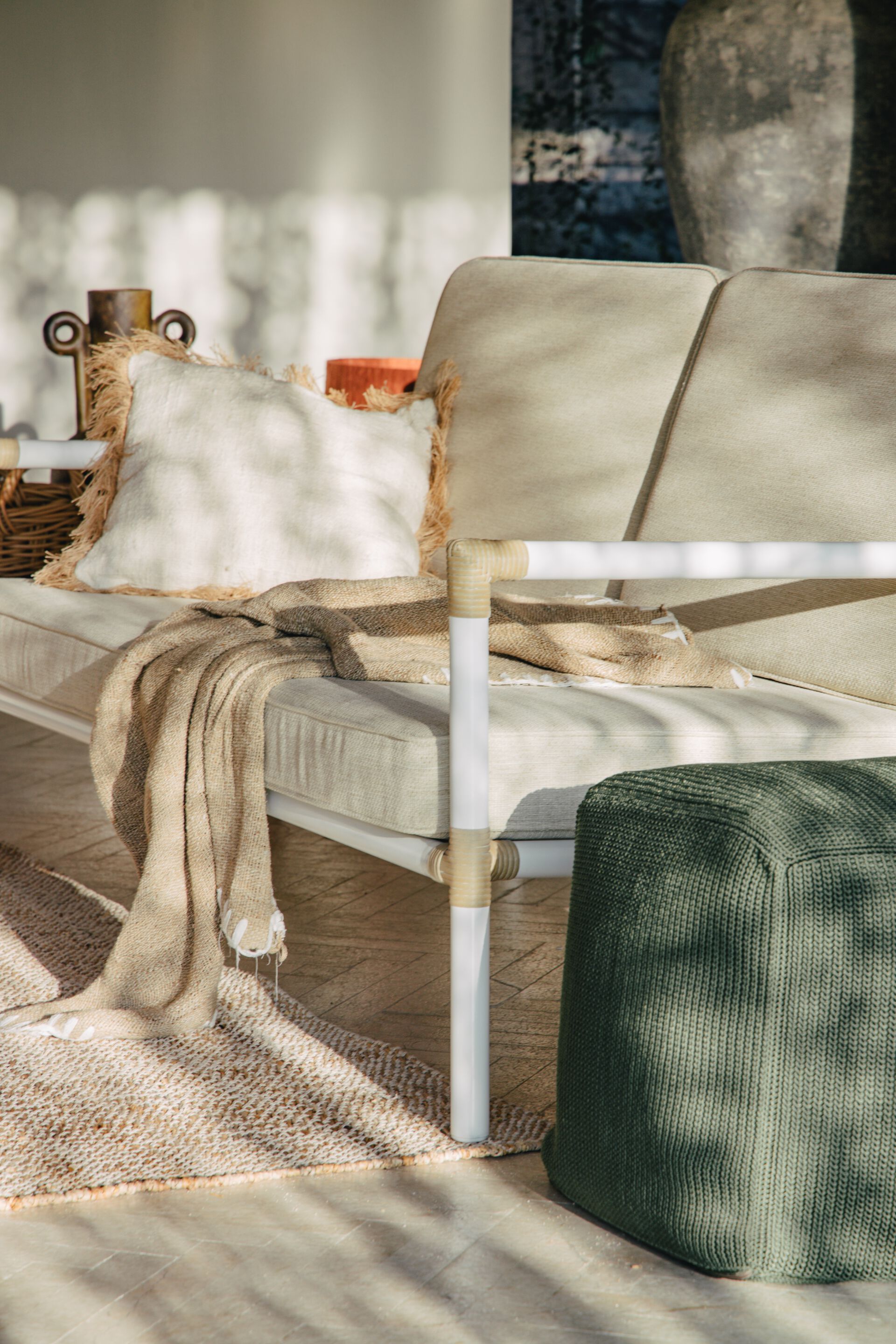 Квадратный садовый пуфик из веревки cbdesign Виареджо ARCH-00086752 - Вид №2