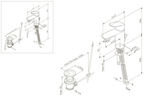 F8092116 смеситель для умывальника с донным клапаном излив 110 мм хром шт AM.PM Like