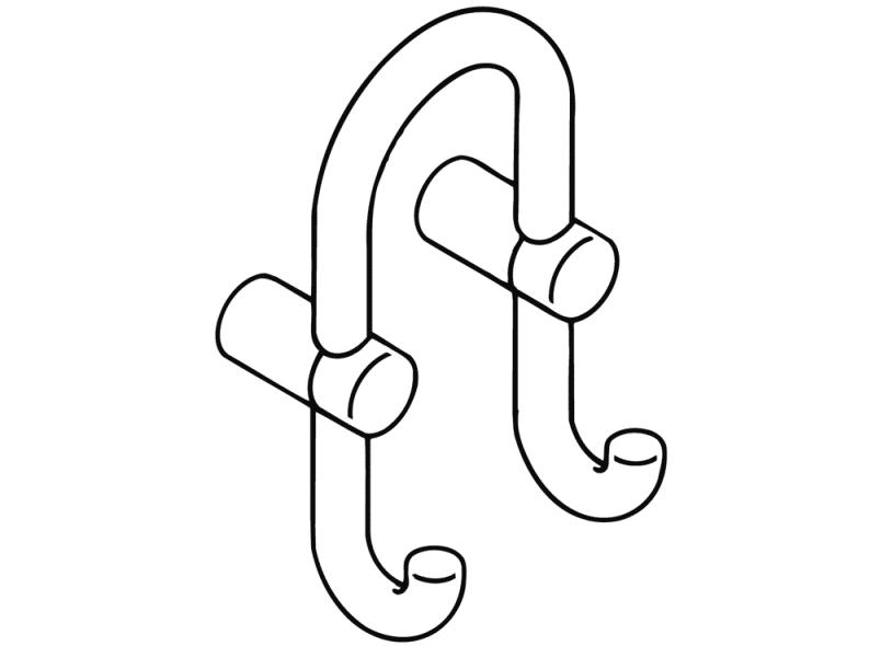 801.90B040 Двойной крючок для гардероба HEWI Edition matt | Polyamid  - Вид №17