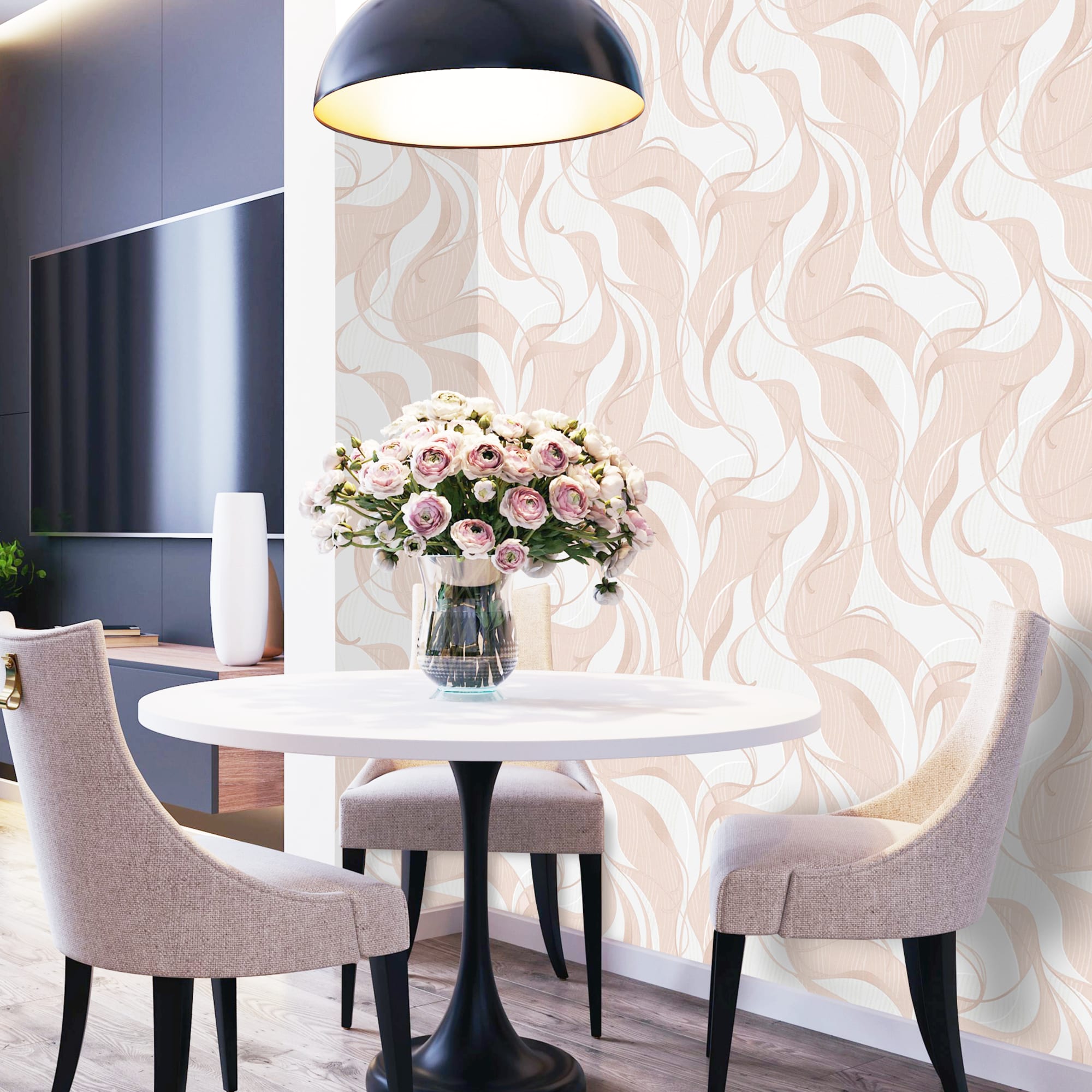 82938318 Обои бумажные бежевые 0.53 м 323-02 Тренд Santreyd  - Вид №3