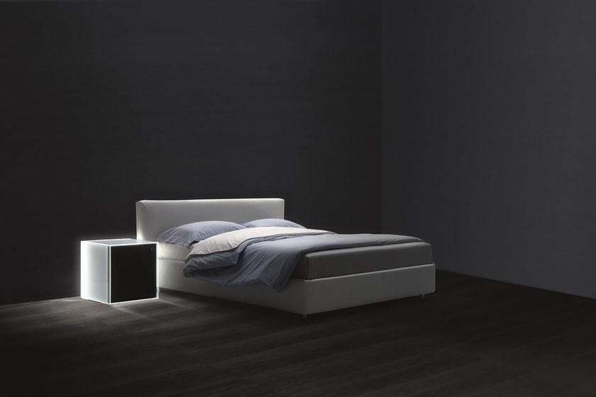 Frauflex Квадратная тумбочка из дерева и стекла с подсветкой sun-id-1355957 - Вид №5