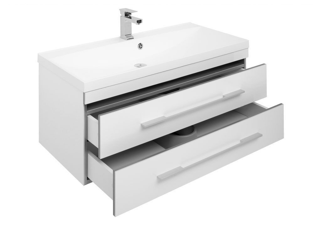 Мебель для ванной Aquanet Верона NEW 100 белый (подвесной 2 ящика) 00230318 - Вид №3
