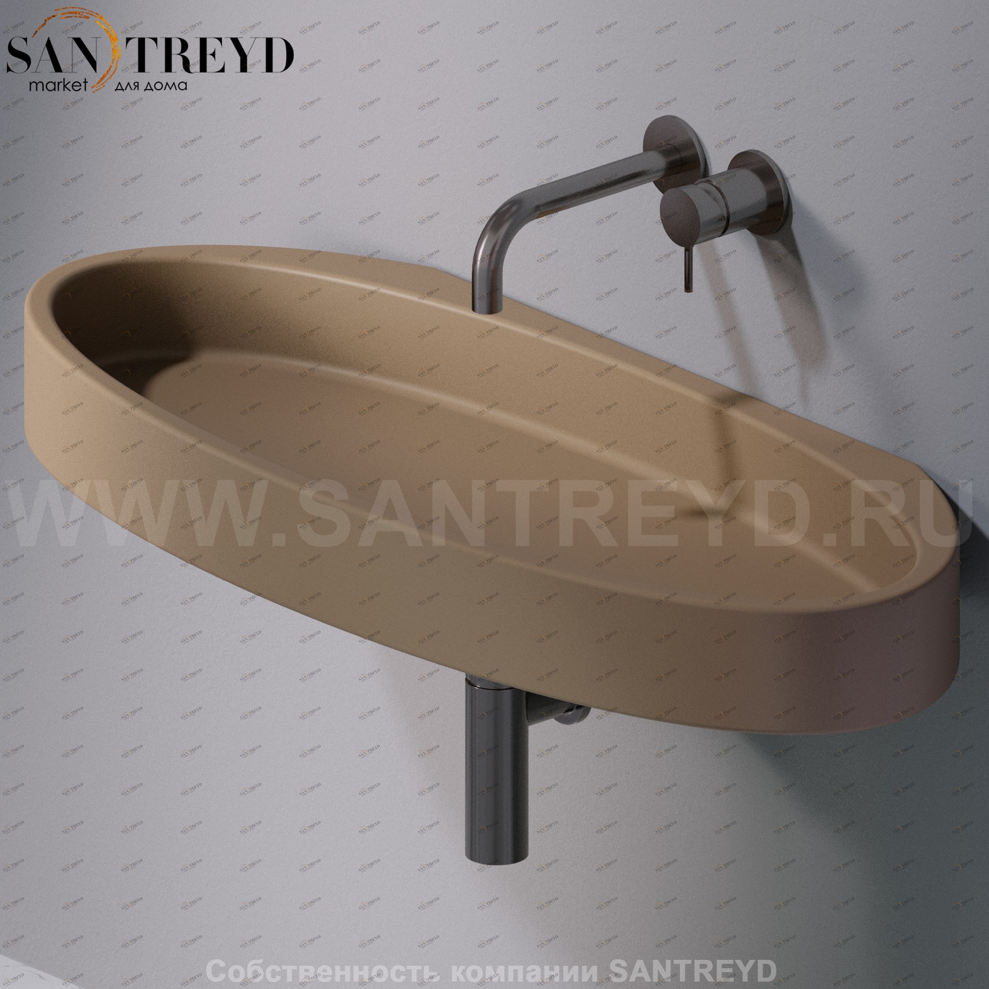 L016T1RPV4.132 Подвесная раковина настенная овальная A. e T. Italia P35 AeT ITALIA