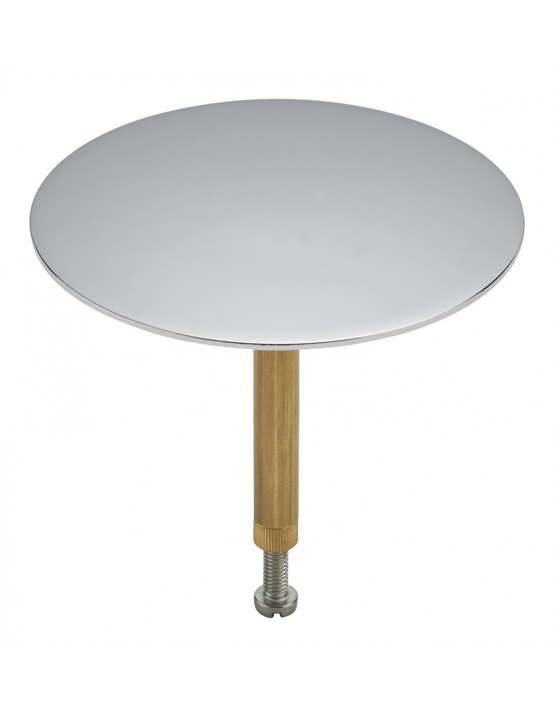 041600 000 00  Заглушка сливного отверстия для ванны Д. 72,5 мм, хромированная латунь Valentin Хром 