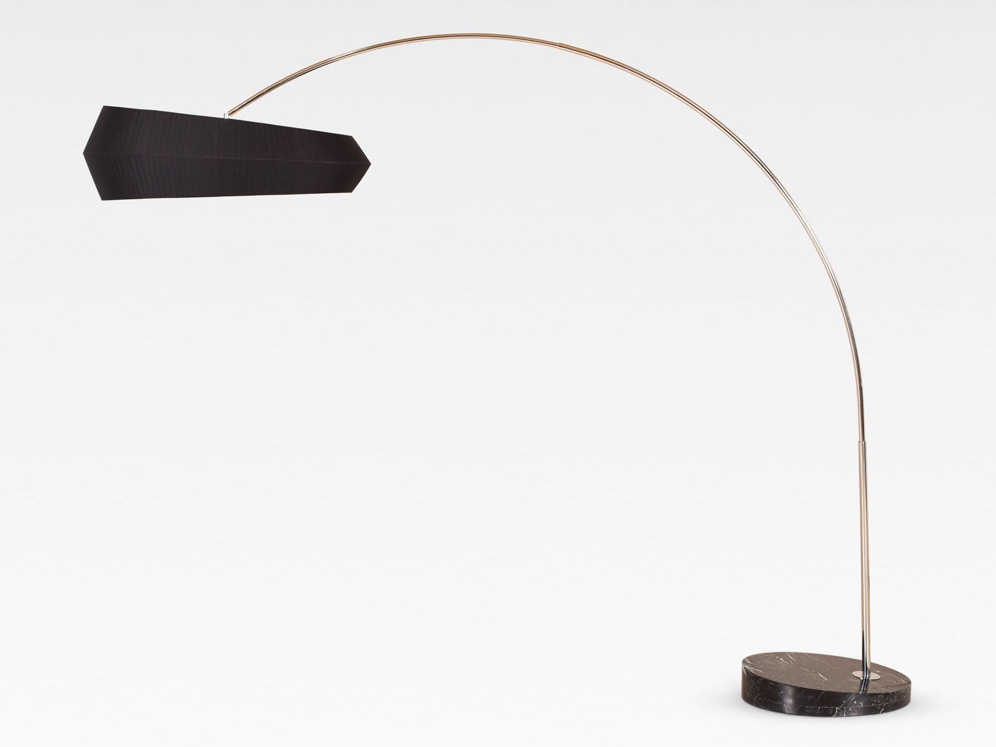 Светодиодная дуговая лампа из нержавеющей стали с шелковым абажуром Greenapple SUBLIME ARCH-00073683