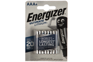 16166285 Батарейки Ultimate Lithium E92/AAA 4 шт/бл 7638900273267 Energizer