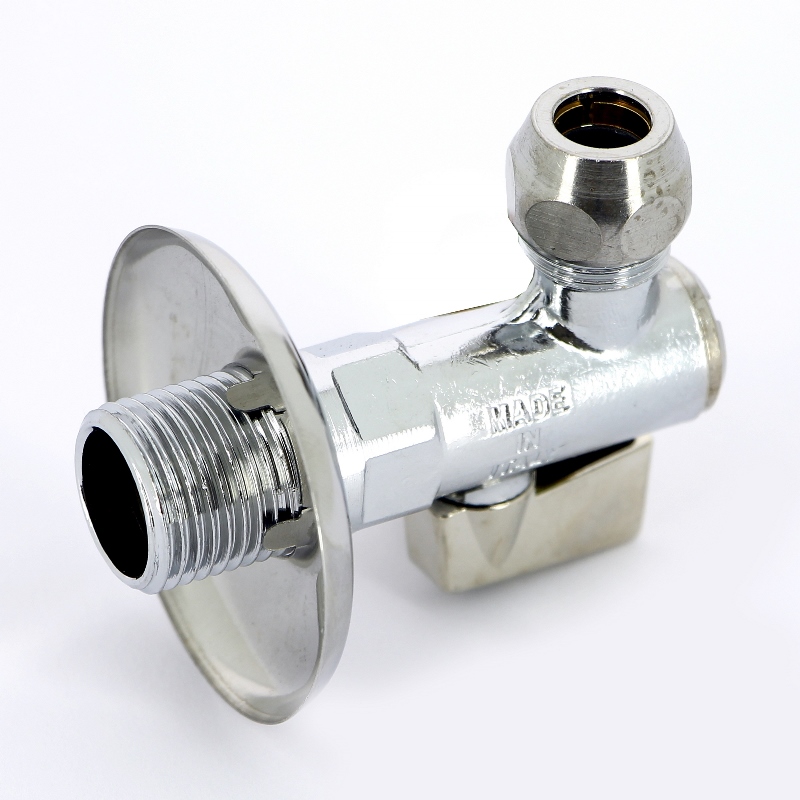 Кран шаровой угловой с фильтром, розеткой и соединителем для медной трубки хромированный ITAP 10х1/2" 38512 - Вид №2
