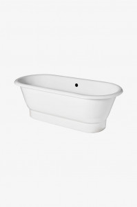 SNBT67 Отдельностоящая овальная чугунная ванна Santry 67 x 31 x 22 дюйма Waterworks