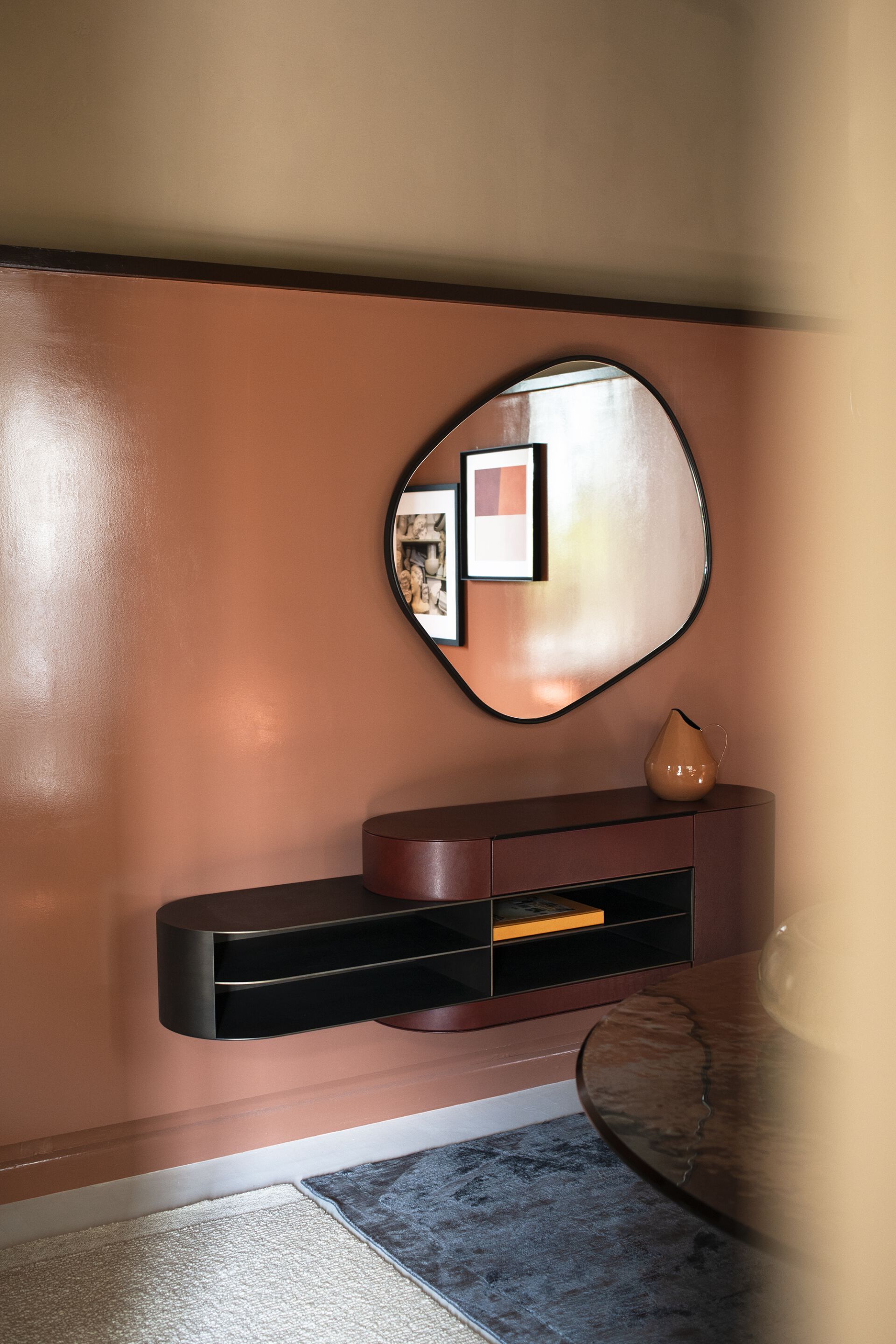 Зеркало в кожаной оправе Baxter FLUID ARCH-00152966 - Вид №3