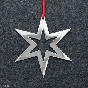 STERN1KP Poinsettia centauri-1, 6-конечная, из блестящей полированной нержавеющей стали PHOS