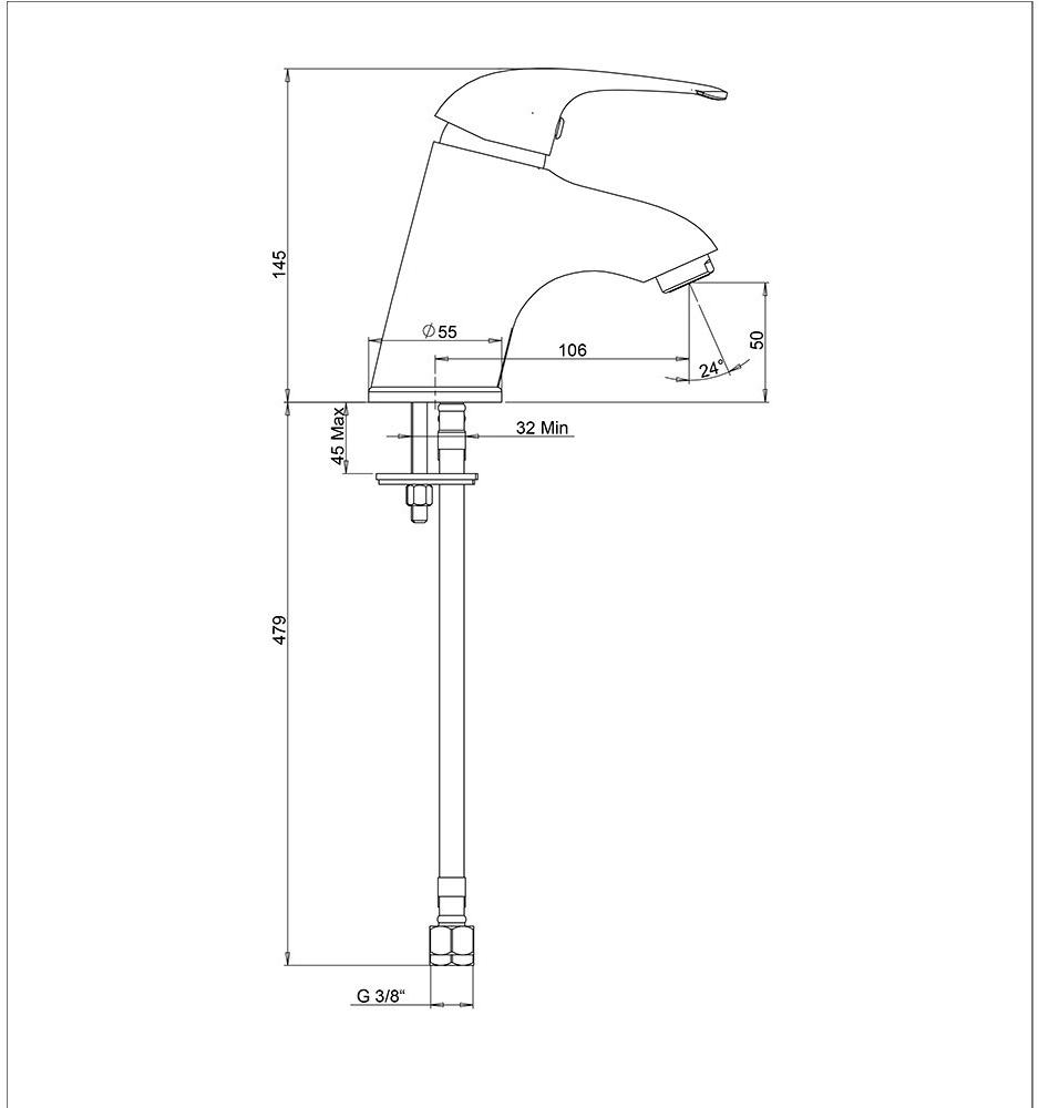 Paini Smile 39CR205CAKM смеситель для раковины - Вид №4