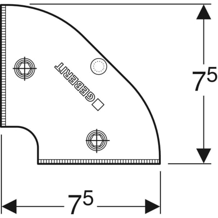461.089.00.1 Угловое ребро жесткости Geberit GIS Geberit  - Вид №2